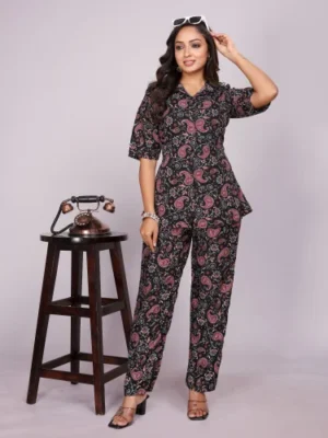 Black Pink Ladies Co-Ord Set