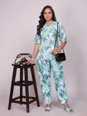 Sky Blue Ladies Co-Ord Set