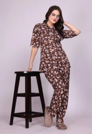 Dark Brown Ladies Co-Ord Set